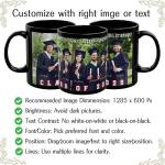 Custom Mug with One Wrap Picture or Text, Personalized Mug, Microwave & Dishwasher Safe Ceramic Mug, 11 Ounces