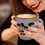 My Personal Memories Custom Monogrammed Coffee Latte Mug and Tea Cup - Personalized and Engraved (Silver)