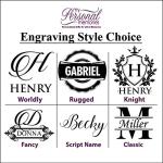 My Personal Memories Custom Monogrammed Coffee Latte Mug and Tea Cup - Personalized and Engraved (Silver)