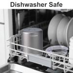 SUNWILL Travel Coffee Mug with Lid, Insulated Tumbler with Handle, 14 oz Stainless Steel Cup for Ice, Water, Tea, Cool Grey