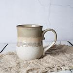 Bosmarlin Large Ceramic Coffee Mug, 20 Oz, Big Tea Cup for Office and Home, Dishwasher and Microwave Safe(20 Oz, Brown Grey)