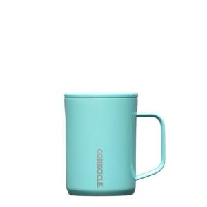 Corkcicle Classic Coffee Mug - Triple Insulated Stainless Steel Travel Mug - Shatter-Proof Lid - Keeps Drink Hot Over 3 Hours - Holiday Mug Gift - Great for Gifting Warmth - 16 oz - Turquoise