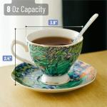 BTaT Porcelain Tea Cup Set - 6 Pieces, Includes Spoons