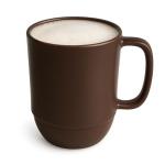 JapanBargain Japanese Plastic Mug 12oz BPA-Free Non-Toxic Unbreakable Camping Coffee Tea Milk Juice Water Mug Made in Japan Dishwasher & Microwave Safe, Chocolate Brown