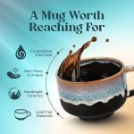 NOVA CERAMICS Large Coffee Mug - Ceramic Coffee Mug - Coffee Cups with Handle - 16 oz Coffee Mugs - Microwave & Dishwasher Safe - Gifts For Women Men Him Her - 16oz - Monsoon
