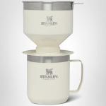 STANLEY Perfect Brew Pour Over Set | 12 oz Camp Mug with Lid Included | Drip Coffee Maker with Reusable Filter | Insulated Stainless Steel | BPA-Free | Cream Gloss
