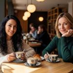 Yiyiring 12 Pack Stainless Steel Coffee Cup Set, 6.8 oz Coffee Cups Mugs with Saucer and Spoon Double Wall Espresso Silver Cup with Handle for Cappuccino, Tea, Milk, Ideal Gift for Espresso Tea Lover