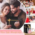 Women Glass Tea Coffee Pretty Cup Set Cute Mug Christmas Xmas Birthday Romantic Gift Work Wife Husband Girlfriend Gf Unique Nice Best Top 2024 Valentines Day Cheerlead Long Distance Relationship Pink