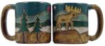 One (1) MARA STONEWARE COLLECTION - 16 Oz Coffee Cup Collectible Dinner Mug - Moose Design