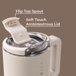 HydroJug Coffee Traveler 20 oz - Leak-Resistant, Ceramic-Lined Insulated Travel Coffee Mug for Hot or Cold Drinks with Flip Lid & Handle, Dishwasher Safe Coffee Tumbler, Dune