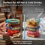 BUENLY Chapter Book Mug Novelty Coffee Mugs, Novelty 3D Painted Books Coffee Mug, 11Oz Books Stack Glass Cup Gift for Readers (1pcs)
