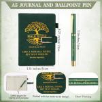 Pickmesh 3 Pcs Male Nurse Gifts Set 17 oz Coffee Tumbler A5 Leather Journal with Ballpoint Pen Nurse Appreciation Gift for Office Valentines Graduation Men Nursing CRNA Gifts (Green)