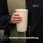 KIVY Travel Coffee Mug Tumbler [24h Cold | 6h Hot] Reusable Insulated Coffee Tumbler Stainless Steel - Spill Proof Coffee Travel Mug - Leakproof 12oz Insulated cup to go - Dishwasher Safe, BPA Free