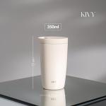 KIVY Travel Coffee Mug Tumbler [24h Cold | 6h Hot] Reusable Insulated Coffee Tumbler Stainless Steel - Spill Proof Coffee Travel Mug - Leakproof 12oz Insulated cup to go - Dishwasher Safe, BPA Free