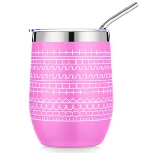 Geiserailie 12 oz Funny Message Coffee Mug Birthday White Elephant Gifts Stainless Steel Mug Insulated Tumblers Wine Cup Gag Gift for Employee Appreciation Friends Family Coworkers(Classic,Pink)