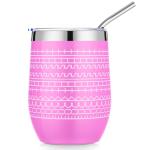 Geiserailie 12 oz Funny Message Coffee Mug Birthday White Elephant Gifts Stainless Steel Mug Insulated Tumblers Wine Cup Gag Gift for Employee Appreciation Friends Family Coworkers(Classic,Pink)