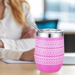 Geiserailie 12 oz Funny Message Coffee Mug Birthday White Elephant Gifts Stainless Steel Mug Insulated Tumblers Wine Cup Gag Gift for Employee Appreciation Friends Family Coworkers(Classic,Pink)