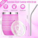 Geiserailie 12 oz Funny Message Coffee Mug Birthday White Elephant Gifts Stainless Steel Mug Insulated Tumblers Wine Cup Gag Gift for Employee Appreciation Friends Family Coworkers(Classic,Pink)