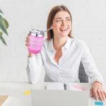 Geiserailie 12 oz Funny Message Coffee Mug Birthday White Elephant Gifts Stainless Steel Mug Insulated Tumblers Wine Cup Gag Gift for Employee Appreciation Friends Family Coworkers(Classic,Pink)