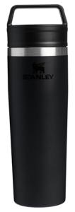 STANLEY Cafe To Go Travel Mug 20 oz | Leakproof Two-Part Drink Through Lid | Tumbler Cup for Coffee, Tea and Drinks | Insulated Stainless Steel Coffee Mug | BPA-Free | Black 2.0