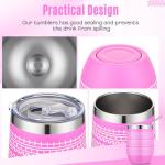 Geiserailie 12 oz Funny Message Coffee Mug Birthday White Elephant Gifts Stainless Steel Mug Insulated Tumblers Wine Cup Gag Gift for Employee Appreciation Friends Family Coworkers(Classic,Pink)