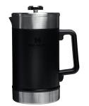 STANLEY Classic Stay-Hot French Press Coffee Maker 48 oz | 5 Minute Brew, 4 Hours Hot | Mesh Filter for Coffee Grounds | Insulated Stainless Steel French Press | BPA-Free | Black 2.0