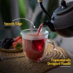 AYL Double Wall Glass Coffee Mugs - 13 oz Insulated Clear Latte Mugs Set of 2, Perfect for Espresso, Cappuccino, Latte, Tea - Elegant Glass Coffee Cups