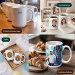 Joyclub 12 Set Sublimation Mugs Blank 15 oz Coffee Mugs Bulk White Ceramic Cups with Handle Tazas Para Sublimar for Coffee Latte Tea Milk Soup DIY Gifts