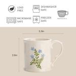 DELIGHTS GALORE Artistic Lavender pattern Ceramic Coffee Mug - 16oz, Hand-Painted, Microwave heating and dishwasher cleaning available, Ideal for Daily Brews