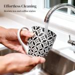 DOWAN Coffee Mugs Set of 6, 10 oz Porcelain Mugs, Cappuccino Cups, Ceramic Tea Cups with Handle for Men Women, Mug Gift Set, Housewarming Wedding Gift