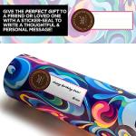 LiveZen 18oz Insulated Bamboo Tea Infuser Bottle for Loose Leaf Tea - Extra Fine Mesh Tea Steeper Basket Infuser with Chain Hook for Teapot Mug Cup