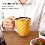 DOWAN Coffee Mugs Set of 6, 10 oz Porcelain Mugs, Cappuccino Cups, Ceramic Tea Cups with Handle for Men Women, Mug Gift Set, Housewarming Wedding Gift