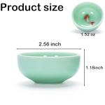 Set of 6 Chinese Handmade Ceramic Kung Fu Tea Cup, 1.52 oz/45 ML, Porcelain Tea Mugs Without Handles China style Teaware Gifts Set