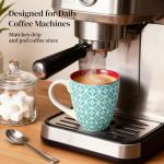 DOWAN Coffee Mugs Set of 6, 10 oz Porcelain Mugs, Cappuccino Cups, Ceramic Tea Cups with Handle for Men Women, Mug Gift Set, Housewarming Wedding Gift