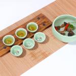 Set of 6 Chinese Handmade Ceramic Kung Fu Tea Cup, 1.52 oz/45 ML, Porcelain Tea Mugs Without Handles China style Teaware Gifts Set