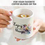 JRTW Hummingbird Mug, Enjoy the Little Things Inspirational Quotes Coffee Cups Ceramic, Hummingbird Gifts for Women, Inspirational Gifts Coffee Mug Cup for Women Girls