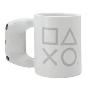 Paladone PlayStation Shaped Ceramic Coffee Mug – Officially Licensed PS5 Novelty Gift Featuring Controller Handle, 480 ml (16 fl oz)