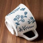 Ceramic Mug 11 oz Unique Luxurious Cup, Mug for Coffee Milk Latte Cappuccino Tea, Office Home Dishwasher Microwave Freezer Safe Stoneware Handmade Minimalist Cup Blue