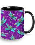 Dragonfly Funny Ceramic Coffee Mug 11 oz Novelty Tea Cup with Handle Gifts for Birthday Christmas Men Women Friends
