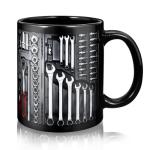 POEKLSYNM Mechanic Coffee Cup, Toolbox Set Car Mechanic, Handyman Wrench, Tools, Dad, Husband Gift, Men'S Gift | 11 Ounce Ceramic Cup Tea