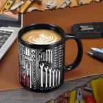 POEKLSYNM Mechanic Coffee Cup, Toolbox Set Car Mechanic, Handyman Wrench, Tools, Dad, Husband Gift, Men'S Gift | 11 Ounce Ceramic Cup Tea