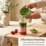 EDELHAUS Matcha Kit Whisk Set (7 Pcs) - Complete Matcha Set, Matcha Bowl with Spout, Whisk with Holder, Bamboo Scoop with Rest and Sifter, Perfect Kit for Matcha Lovers (Green Mist)