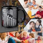 POEKLSYNM Mechanic Coffee Cup, Toolbox Set Car Mechanic, Handyman Wrench, Tools, Dad, Husband Gift, Men'S Gift | 11 Ounce Ceramic Cup Tea