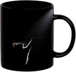 awenyzen Black Cat Coffee Mug – 11oz Black Ceramic Mug with Artistic Light Silhouette Design, Minimalist Aesthetic Cat Lover Gift for Home Office, Tea & Coffee Cup