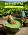 510mL Matcha Whisk Set: 8 Pcs Complete Ceramic Matcha Kit with Handcrafted Bamboo Chasen & Bowl - Frothy Tea Ceremony, Romantic Morning Ritual - Gift for Mom & Beginners