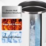 Trwcrt 19oz Insulated Coffee Mug with Handle, Double Wall Vacuum Stainless Steel Travel Coffee Tumbler, White