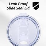 Trwcrt 19oz Insulated Coffee Mug with Handle, Double Wall Vacuum Stainless Steel Travel Coffee Tumbler, White