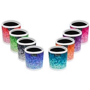 Beautyflier 8pcs Anti-Slip Neoprene 2.5mm Thick Collapsible Heat Resistant Coffee Cup Insulated Sleeve for Coffee/Tea/Cold Drinks (Geometric gradient),20 ounces