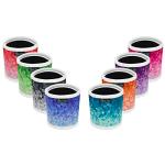 Beautyflier 8pcs Anti-Slip Neoprene 2.5mm Thick Collapsible Heat Resistant Coffee Cup Insulated Sleeve for Coffee/Tea/Cold Drinks (Geometric gradient),20 ounces