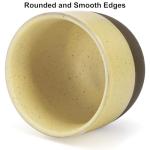 DEAYOU Set of 6 Ceramic Espresso Cups, 4.2oz Stackable Japanese Tea Cups, Handleless Chinese Teacup, Thick Walled Demitasse Cups for Espresso Machine, Cafe, Dishwasher & Microwave Safe